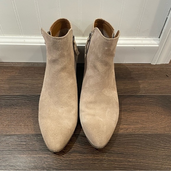 Frye Judith Double Zip Suede Ankle Booties in Ash 9M - Picture 2 of 12